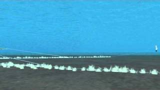 3d animation fishing net in underwater scene with maya 