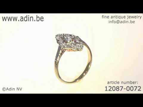 Belle Epoque diamond gold engagement ring 120870072 AntiqueJewelryByAdin 