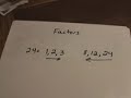 MATH LESSON: Finding Factors of a Number