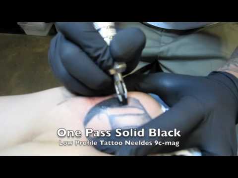 How To Tattoo Video with low profile needles - short clip.