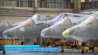 Ministro de Defensa visitó la Fabrica Argentina de Aviones