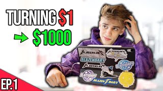 Turning $1 into $1000 CHALLENGE (Episode 1)