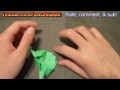 1 - How To Make Easy Flipping Frog Origami Flips Mid Air カエル折り紙 Rana 青