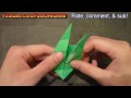 2 - How To Make Easy Flipping Frog Origami Flips Mid Air カエル折り紙 Rana 青