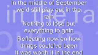 September Lyrics Daughtry