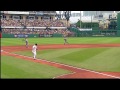 Punto throws out Presley at home plate
