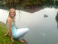 JOSIE FALLIN IN A POND