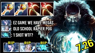 1 SHOT KILL 2x RAPIER + 2x DAEDALUS Kunkka vs Megas Crazy Dota 1 One Punch Build is Back 7.26 Dota 2