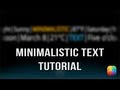 Minimalistic Text Tutorial For Android Part 1