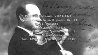 Mendelssohn Violin Concerto In E Minor Andante