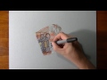 Freaking realistic drawing of a fifty euro note