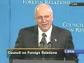 Dick Cheney ex-director of CFR talks to David Rockefeller