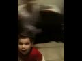 Funny baby climbing out and jumping into his crib