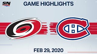 NHL Highlights | Hurricanes vs Canadiens – Feb. 29, 2020" aria-describedby="description-id-27936