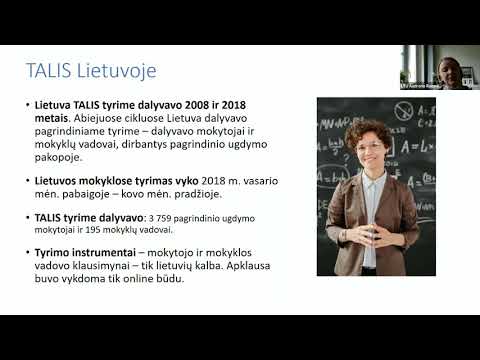 Nacionalinė švietimo agentūra. EBPO TALIS 2018 tyrimo nacionalinės ataskaitos pristatymas