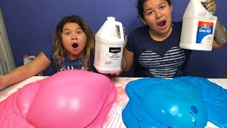 1 GALLON OF ELMER’S FLUFFY GLUE ALL VS 1 GALLON OF AMAZON BASICS FLUFFY SCHOOL GLUE -  GIANT SLIMES