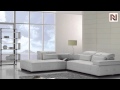Modern White Leather Sectional Sofa VGYIT90