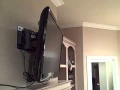 automated TV swing wall mount bracket motorized lcd led display tilt arm