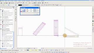 Allplan 2006 - Армирование лестницы - 01. Опалубочный чертеж
