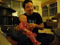 Baby Olive laughing at tennis ball, funny!