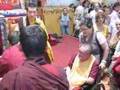 Karmapa Trinley Thaye Dorje blessing his parents