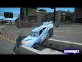 GRAND THEFT AUTO IV RAYO LIGHTNING MCQUEEN DINOCO CRASH TESTING HD