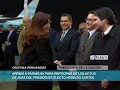 Cristina llegó a Paraguay para asistir a la asunción del nuevo presidente Cartes