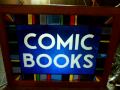Graphic Illusion stain glass comic book sign I created in 1986
