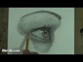 Draw Female Eye 3/4 View Step by Step