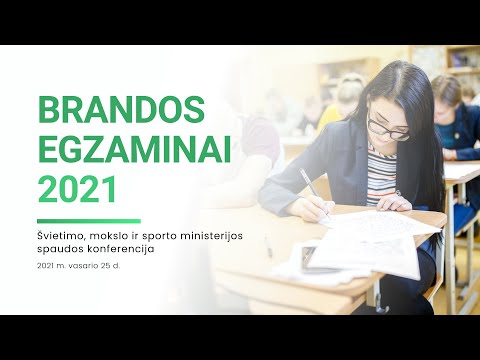 LR švietimo, mokslo ir sporto ministerija. Spaudos konferencija apie 2021 metų brandos egzaminus