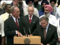 Mike Bloomberg & Ray Kelly speak at Sikh Cultural Society in NYC after tragedy in Oak Creek Wi.