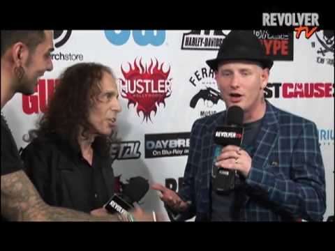 Corey Taylor + Ronnie James Dio backstage at Golden Gods 4:00