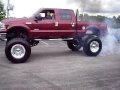 Lifted Ford F-350 Superduty Doing a Burnout