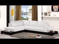 Contemporary White Leather Sectional Sofa VGEV2226B