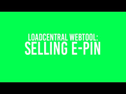 Selling e-PIN via LoadCentral Webtool