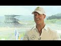 Michael Schumacher drives F1 car and Daniel Craig drives DB5 at Nurburgring Nordschleife in Germany