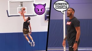 PLAYING 1&#39;s AGAINST AN NBA PLAYER 😈 *gets intense* | Jordan Lawley Basketball