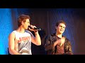Panel Paul Wesley and Nathaniel Buzolic at BloodyNightCon Brussel. Paul imitate Ian somerhalder