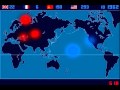 A Time-Lapse Map of Every Nuclear Explosion From 1945 to 1998 - Isao Hashimoto 2010