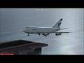 Flight Simulator - 747 Lands on deck of Aircraft Carrier