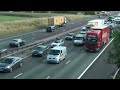 TRUCKS ON M6 MOTORWAY IN HEAVY TRAFFIC AUGUST 2011