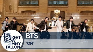 BTS Performs &quot;ON&quot; at Grand Central Terminal for The Tonight Show