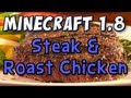 Minecraft - Steak, Roast Chicken and More Items (1.8 Prerelease Part 4)