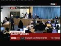 Protester interrupts Tony Blair at Leveson Inquiry 28 May 2012