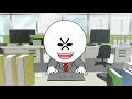 LINE OFFLINE サラリーマン スタンプ1 視線