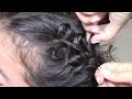 Trança embutida com lacinhos de cabelo