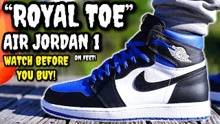 Air Jordan 1 ROYAL TOE REVIEW &amp; ON FEET! WATCH BEFORE You BUY! WORTH $170? (LACE SWAP)