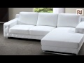 Modern White Leather Sectional Sofa VG2T0680