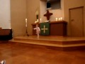 mia - our baby rocking at the church