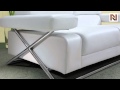 Linx Modern White Leather Sofa Set VG2T0660